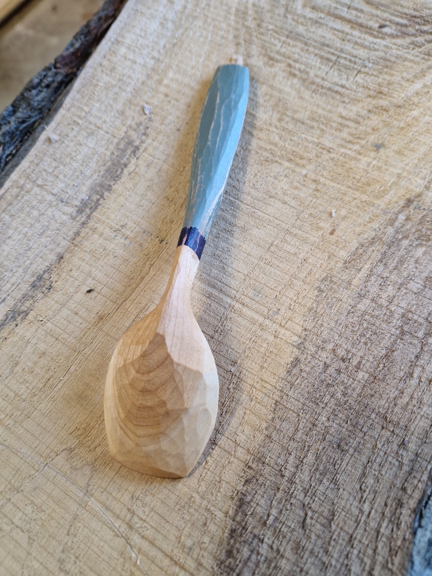 Hand carved eating spoon