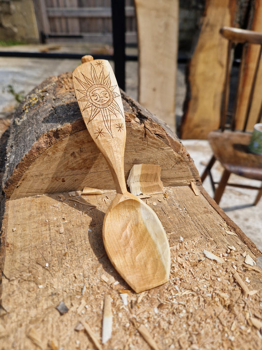 Cherry wood eating spoon