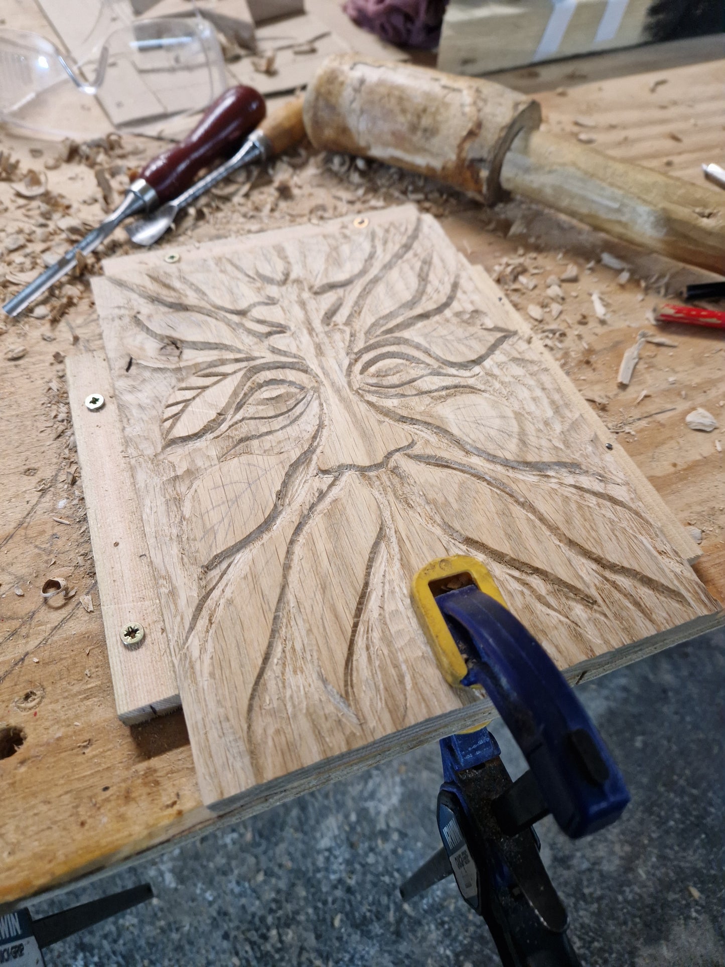 Green man wall plaque