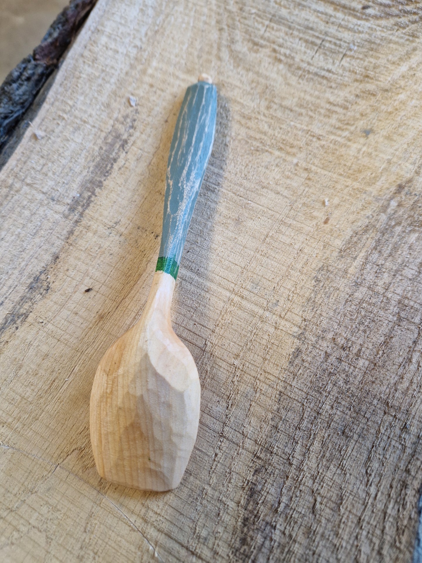 Hand carved eating spoon