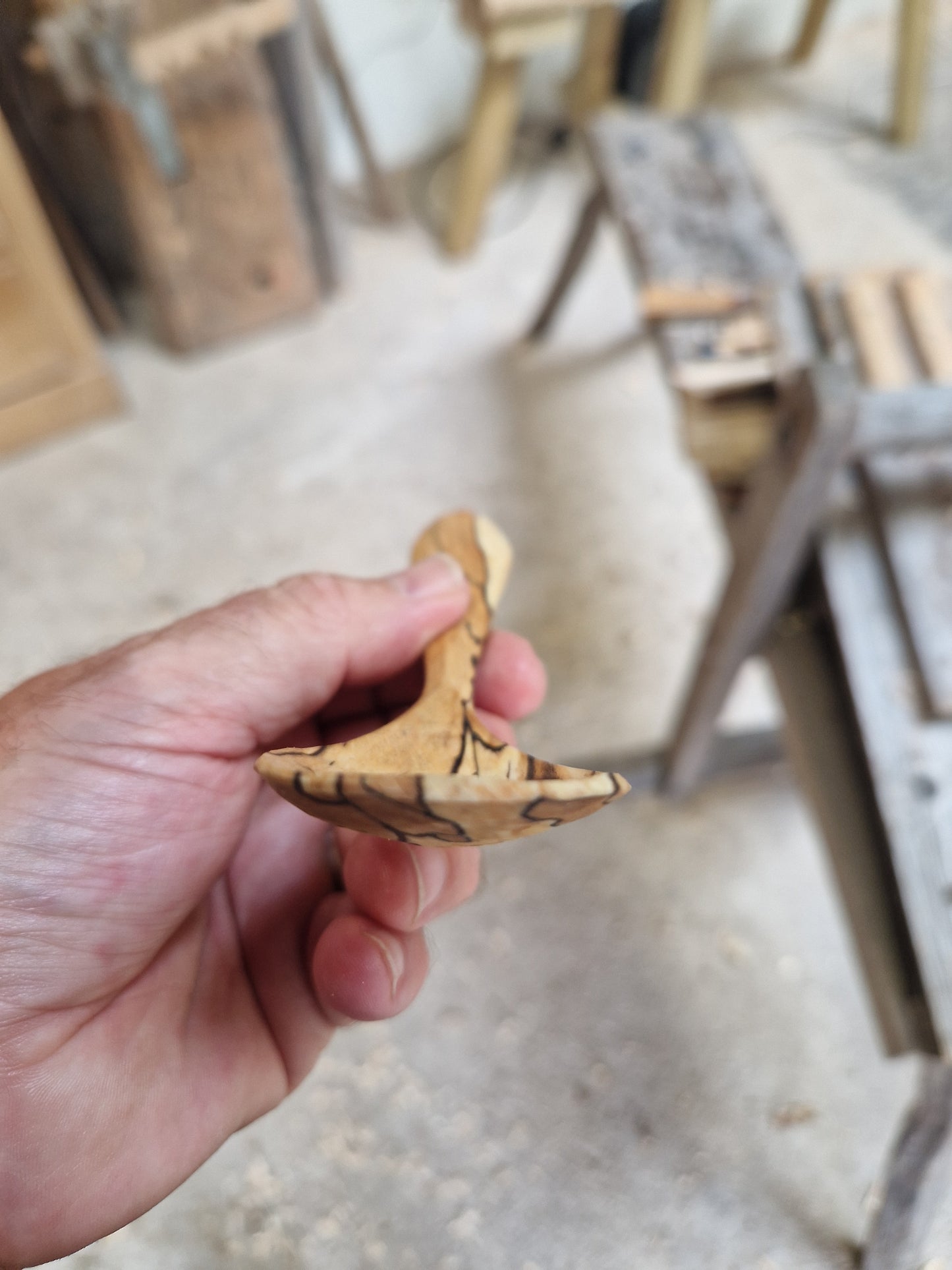 Beech wood eating spoon