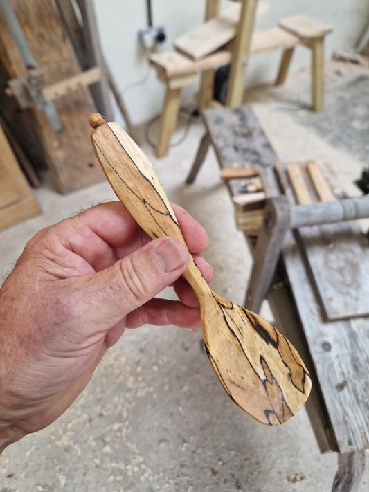 Beech wood eating spoon