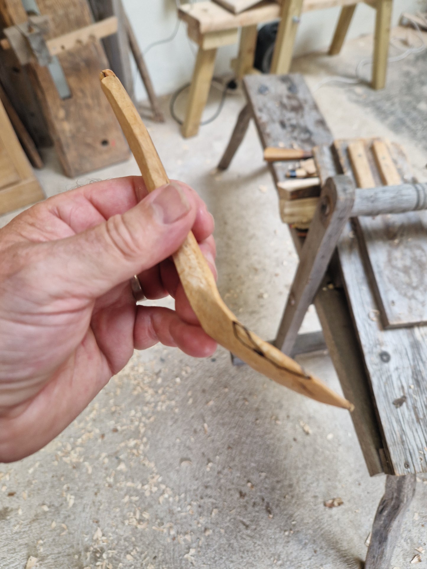 Beech wood eating spoon